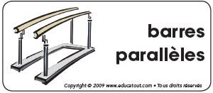 Etiquette-mot barres paralleles